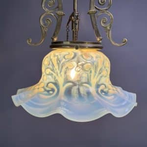 John Walsh Walsh Vaseline Glass Ceiling Light Ceiling Light Antique Glassware