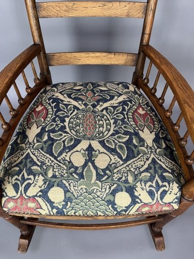 William Birch Arts & Crafts Oak Rocking Chair Liberty Antique Chairs 4