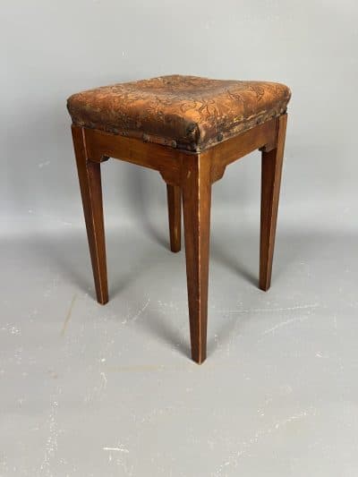 Early 20th Century Leather Stool leather Antique Furniture 7