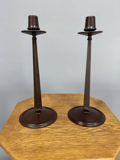 After Charles Rennie Mackintosh Design Candlesticks