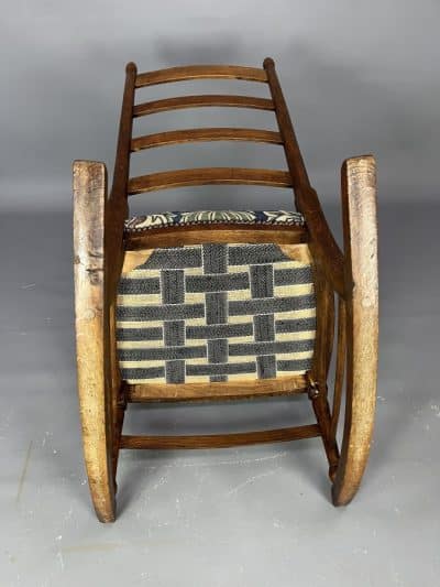 William Birch Arts & Crafts Oak Rocking Chair Liberty Antique Chairs 7