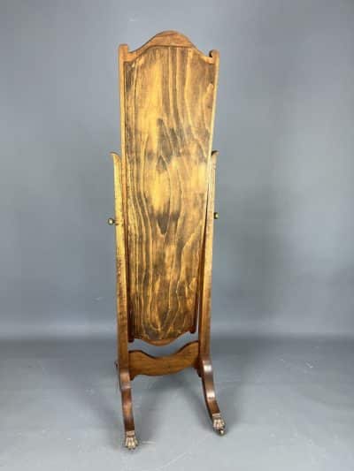 Early 20th Century Walnut Cheval Mirror - Image 7