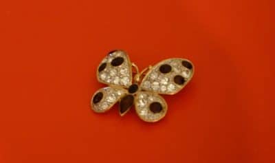A Beautiful Gilt Crystal Ruby Butterfly Brooch - Christmas Gift - Image 4