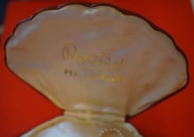 Vintage 17″ Pearl Graduated Pearl Necklace & Oyster Shell Box Boxed Pearl Necklaces Antique Jewellery 5