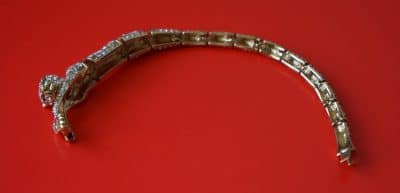 Vintage Gold Plated Jaguar Crystal Link Bracelet – Ideal Birthday Gift Boxed Vintage Dress Rings Antique Bracelets 6