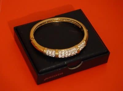 Vintage New Gold Plated Swarovski Bracelet – Boxed Boxed Vintage Gold Jewellery Antique Bracelets 10