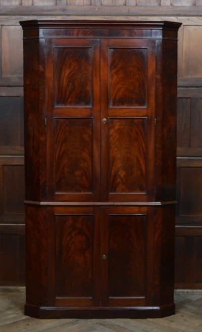 Georgian Mahogany Country House Corner Cabinet SAI3125