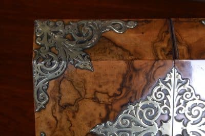 Victorian Burr Walnut And Brass Stationery Box SAI3177 - Image 19