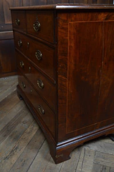 Georgian Walnut Chest Of Drawers SAI3124 Antique Draws 5