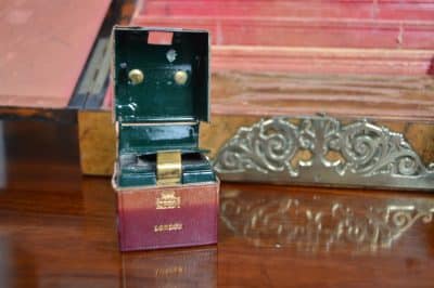 Victorian Burr Walnut And Brass Stationery Box SAI3177 Antique Boxes 6