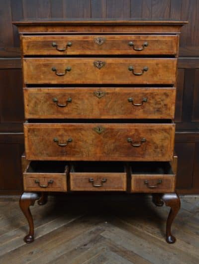 Queen Anne Walnut Chest On Stand SAI3126 Antique Draws 7