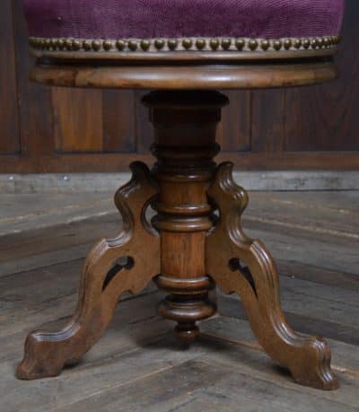 Victorian Walnut Adjustable Piano Stool SAI3181 Antique Furniture 7