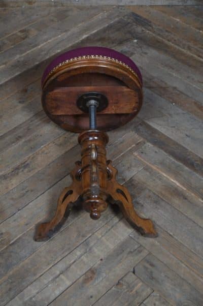 Victorian Walnut Adjustable Piano Stool SAI3181 Antique Furniture 10