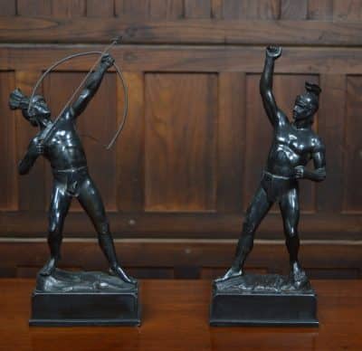 Pair Of Spelter Roman Figures SAI3118
