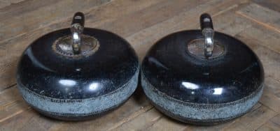 Pair Of Black Curling Stones SAI3189 Sporting 10