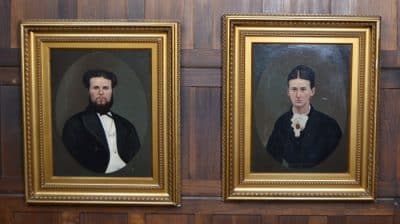 British School Pair Of Oil Portraits SAI3158