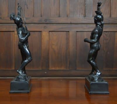 Pair Of Spelter Roman Figures SAI3118 Antique Sculptures 6