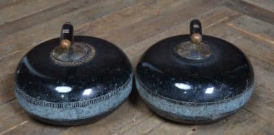 Pair Of Black Curling Stones SAI3189 - Image 6