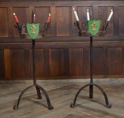 Pair Of Iron Candle Stands SAI3159 Miscellaneous 3