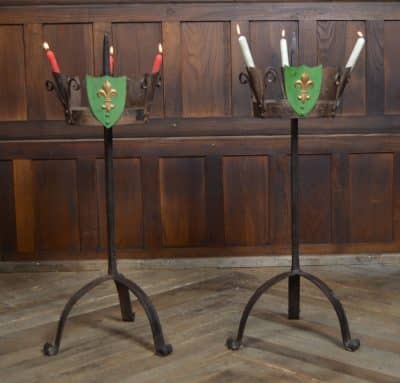 Pair Of Iron Candle Stands SAI3159