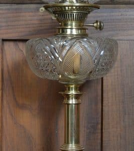 Edwardian Brass Oil/ Paraffin Lamp SAI3190 Antique Lighting