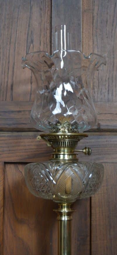 Edwardian Brass Oil/ Paraffin Lamp SAI3190 Antique Lighting 11