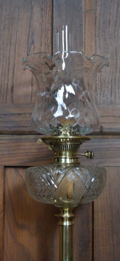 Edwardian Brass Oil/ Paraffin Lamp SAI3190 - Image 9