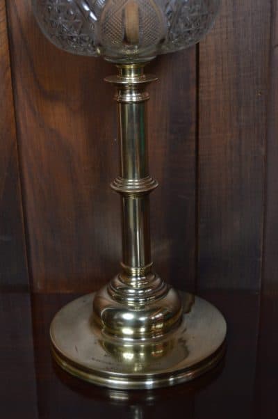 Edwardian Brass Oil/ Paraffin Lamp SAI3190 - Image 8