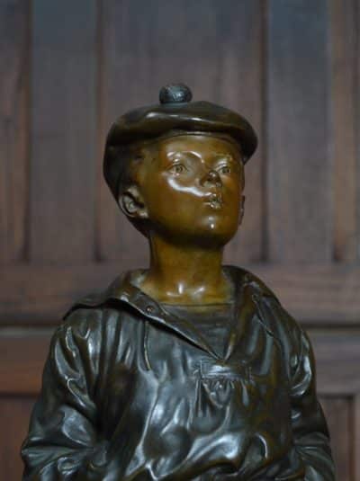 V Szczeblewski Bronze Whistling Boy SAI3114 - Image 2