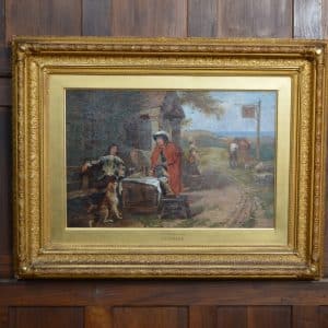 J. E. Waller, The Cavaliers Rest Oil Painting SAI3154 Antique Art