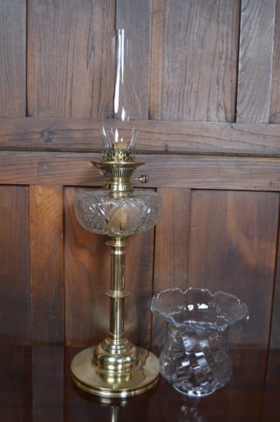 Edwardian Brass Oil/ Paraffin Lamp SAI3190 Antique Lighting 6