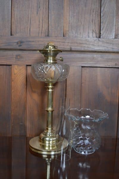 Edwardian Brass Oil/ Paraffin Lamp SAI3190 Antique Lighting 5