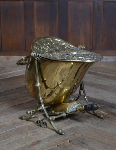 Edwardian Swing Brass Coal Bucket SAI3146