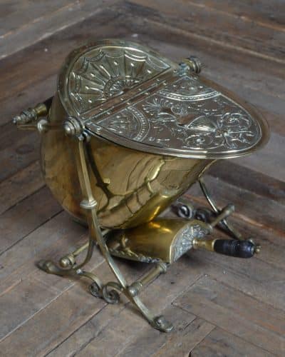 Edwardian Swing Brass Coal Bucket SAI3146 Miscellaneous 21