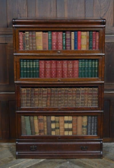 Globe Wernicke 4 Sectional Oak Bookcase SAI3208 globe wernicke Antique Bookcases 3