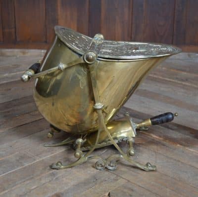 Edwardian Swing Brass Coal Bucket SAI3146 Miscellaneous 10