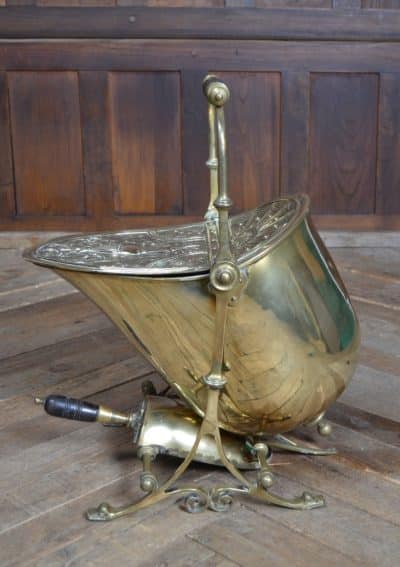 Edwardian Swing Brass Coal Bucket SAI3146 Miscellaneous 7