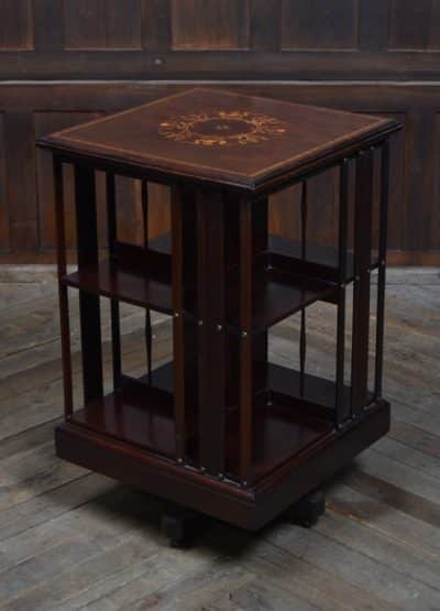 Edwardian Mahogany Revolving Bookcase SAI3147 - Image 12