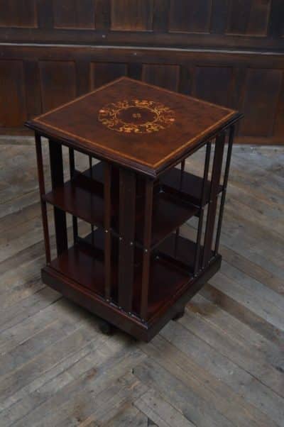 Edwardian Mahogany Revolving Bookcase SAI3147 - Image 11