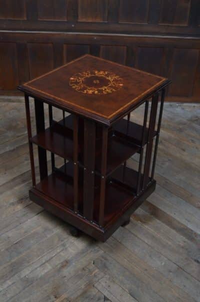 Edwardian Mahogany Revolving Bookcase SAI3147 Antique Bookcases 13