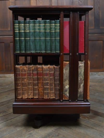Edwardian Mahogany Revolving Bookcase SAI3147 Antique Bookcases 3