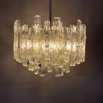 Large Murano Ice Glass Chandelier c1960s Ice Antique Glassware