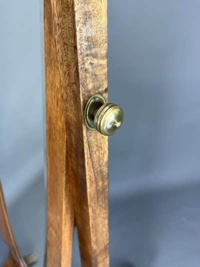 Early 20th Century Walnut Cheval Mirror - Image 4