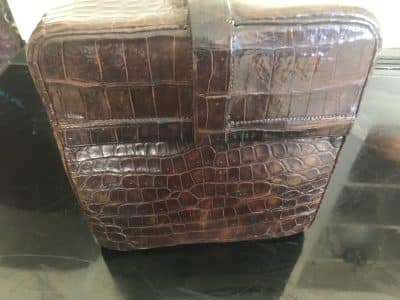 Walker & Hall Crocodile Valise with Silver accessories - Image 6