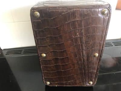Walker & Hall Crocodile Valise with Silver accessories - Image 7