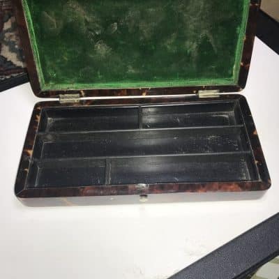 Tortoise shell Pin Box 1898 Antique Boxes 10