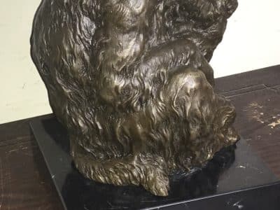 MOTHER & CHILD BRONZE ON MARBLE - Image 13