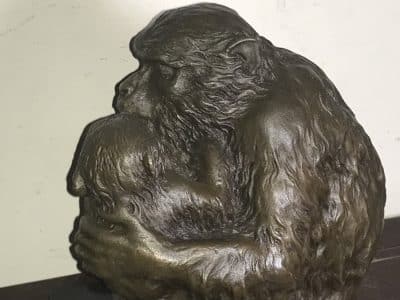 MOTHER & CHILD BRONZE ON MARBLE - Image 23