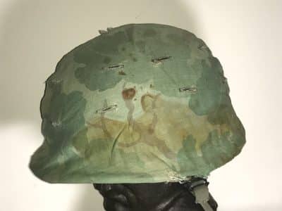 Vietnam American soldiers helmet liner and camouflage cover Military & War Antiques 3