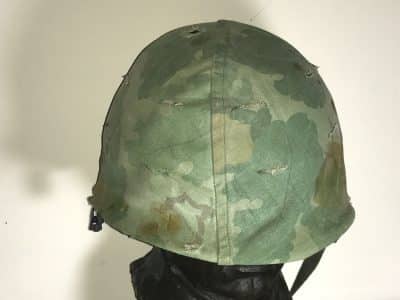 Vietnam American soldiers helmet liner and camouflage cover Military & War Antiques 7